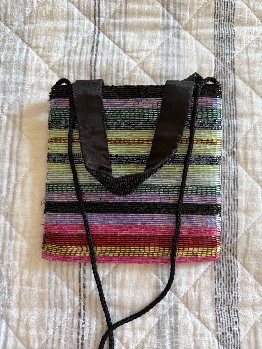 Sequin Beaded Crossbody Bag